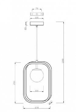 Подвесной светильник Maytoni Avola MOD431-PL-01-WG