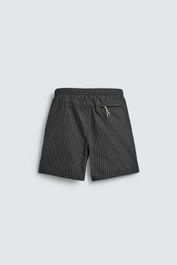 ZARA ДЛИННЫЕ ПЛАВКИ В КЛЕТКУ, ЧЕРНЫЙ