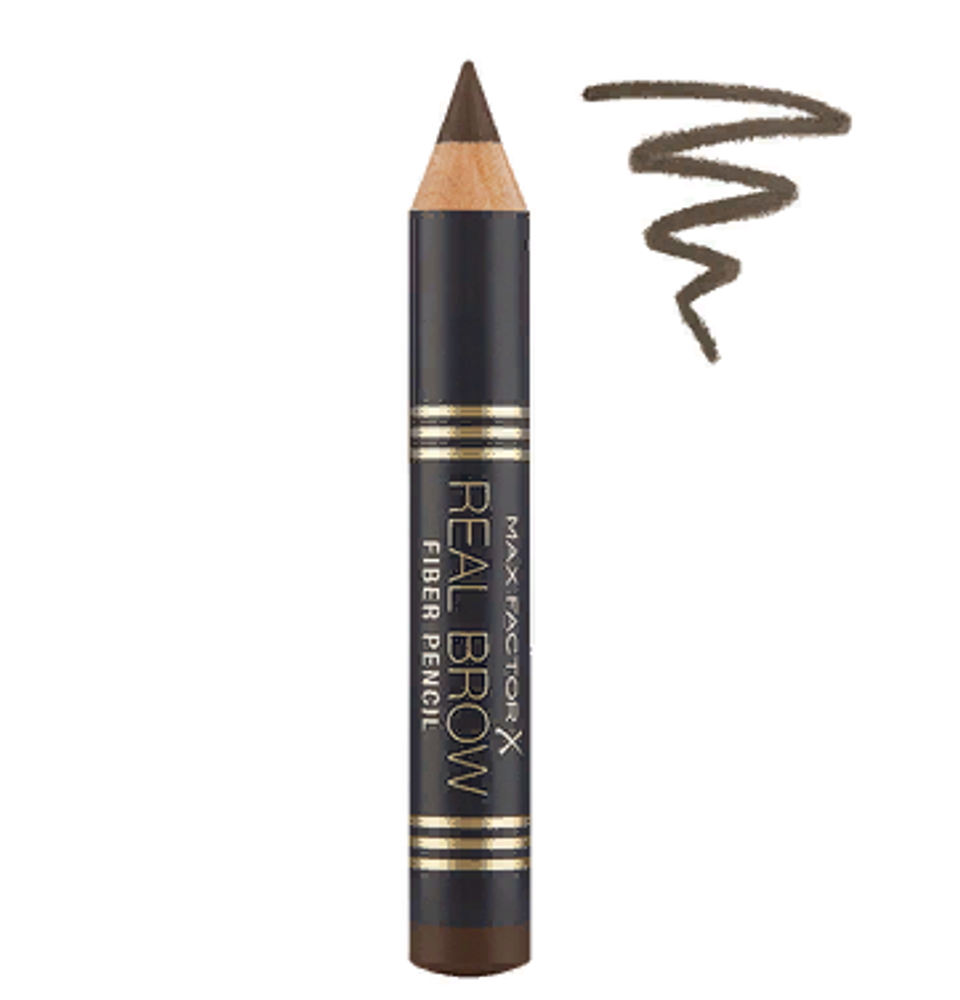 Max Factor Карандаш для бровей Real Brow Fiber Pencil, тон №004, Deep Brown, 1,85 гр