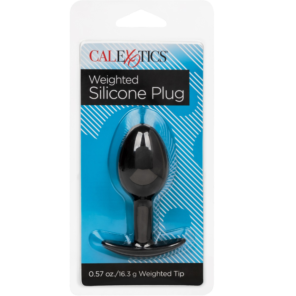 Анальная пробка со смещенным центром тяжести силикон черный 8,5 см