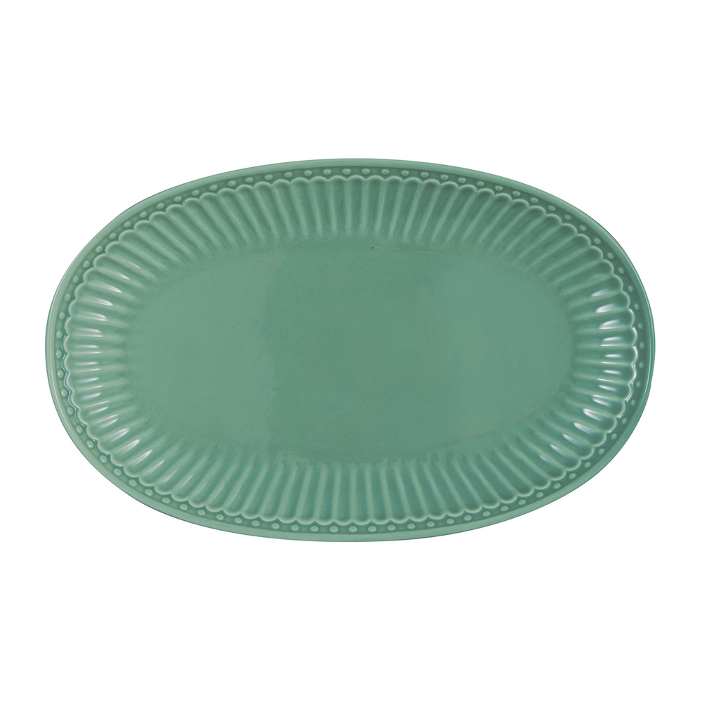 Тарелка овальная Alice dusty green, 23 см