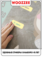 Наклейка декоративная ростомер "Принцесса сова"