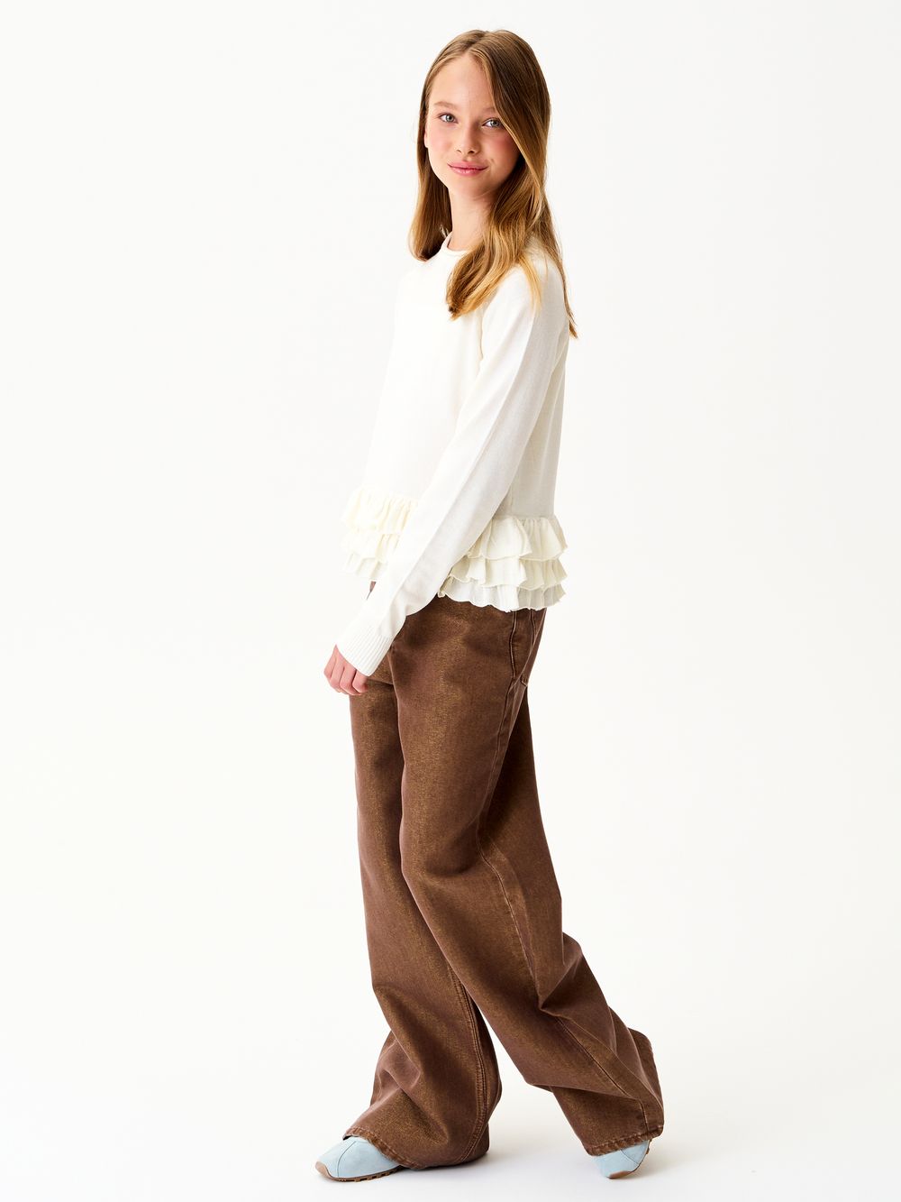 Джемпер для девочки AT1259 молочный