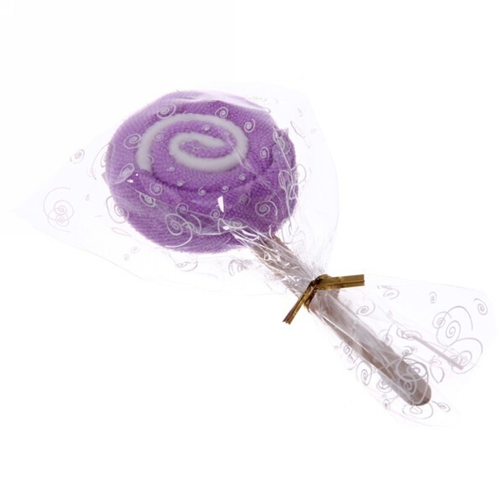 Полотенце подарочное 20*20см «Леденец» в пакете, полиэстер