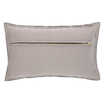 Чехол на подушку из фактурного хлопка серого цвета с контрастным кантом из коллекции essential, 30х50 см