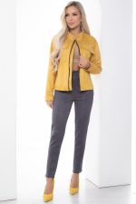 Жакет на молнии "Александра" (горчица) Б8899 LT Collection