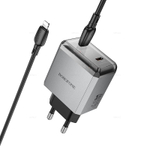Зарядное устройство для Lightning PD40W Borofone BN21 (2C) (metal gray)
