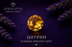 Цитрин Огранка Бриолет Круг