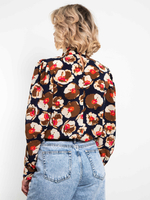 Блуза Кашне (синий/охра)