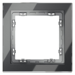 Рамка стеклянная VOLTUM S70 на 1 пост, (графит, стекло)