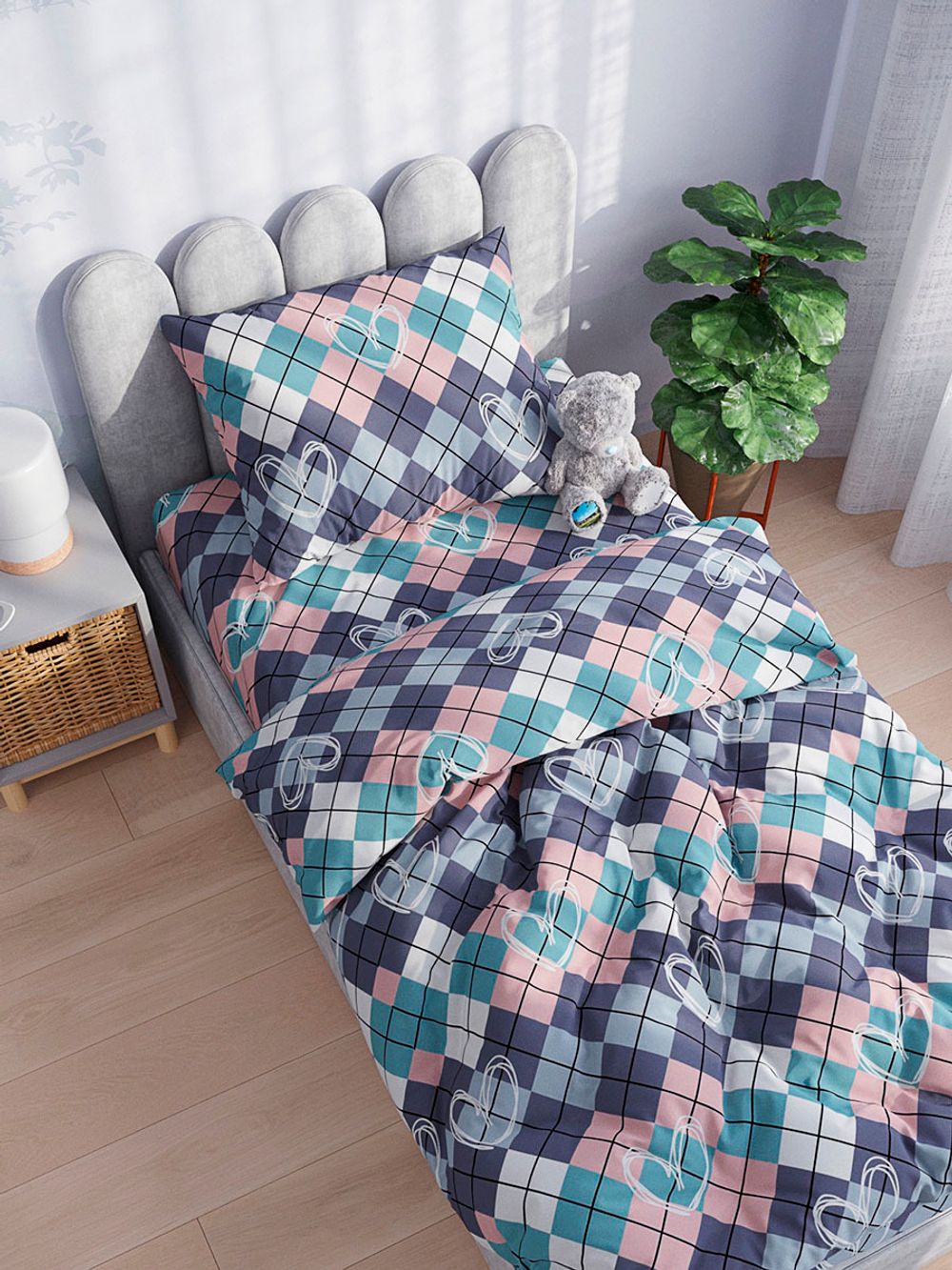 Пододеяльник бязь Сказка "Барбара" 1,5-спальный на молнии 145х205 см