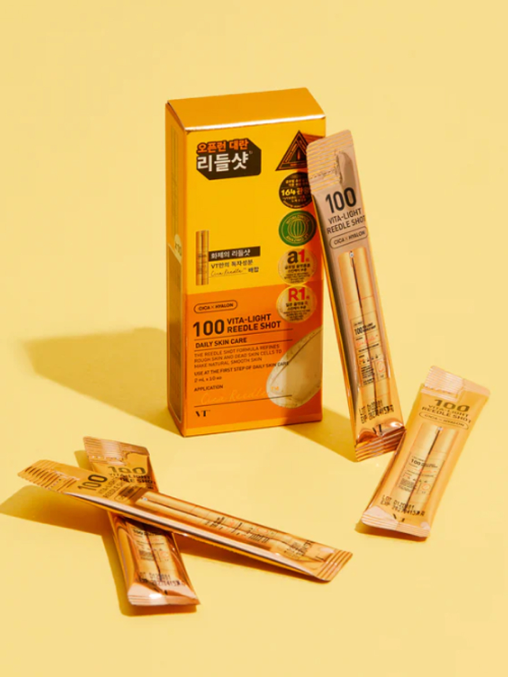 VT Cosmetics Бустер-сыворотка для лица с микроиглами и витамином C / Vita-Light Reedle Shot 100 Stick, 10 x 2 мл