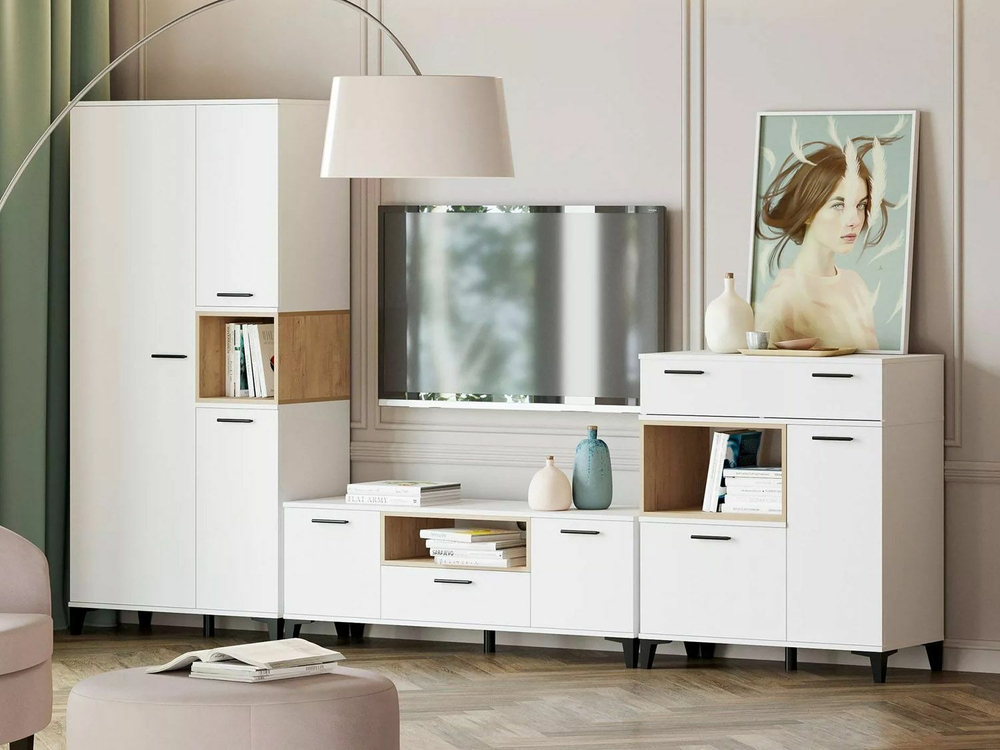 Гостиная Bergen 2 белый/Дуб Бунратти