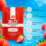 Стимулирующий оральный гель с десенсибилизацией JO - BLO, клубника, 5 мл