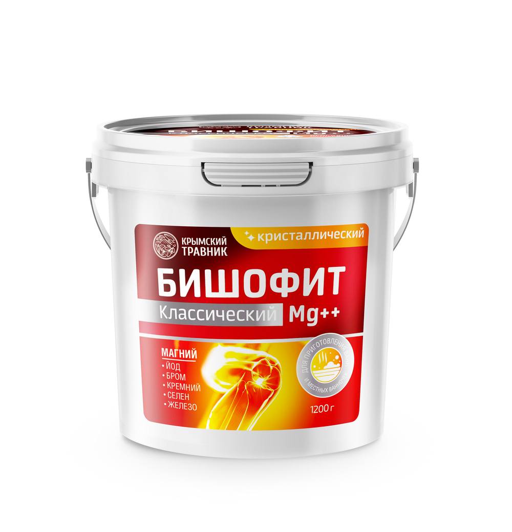 Бишофит кристаллический с эфирными маслами можжевельника, сосны, мяты, эвкалипта, ТМ Крымский травник