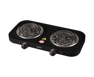 Электроплитка ENERGY EN-904B 2 конфорки спираль ТЭН 1кВт+1кВт черная 158967