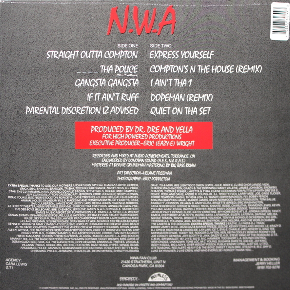 N.W.A. / Straight Outta Compton (Coloured Vinyl)(LP)