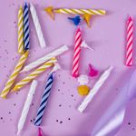 Набор свечей для торта 12 шт., 8 см, с держателями, ЗОЛОТАЯ СКАЗКА, в блистере, 591447