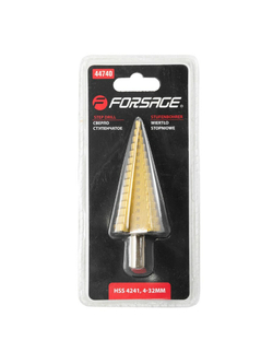 Сверло ступенчатое HSS 4241(4-32мм), в блистере Forsage F-44740