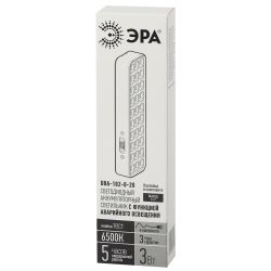 Аварийный светильник светодиодный ЭРА DBA-102-0-20 непостоянный 30LED 5ч IP20 выход | Светильники аварийные