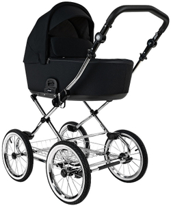 Детская коляска Roan Bass Next Classic d14 2.0 2 в 1 BSNC/95/2 Caviar/Black/руч.Cappuccino