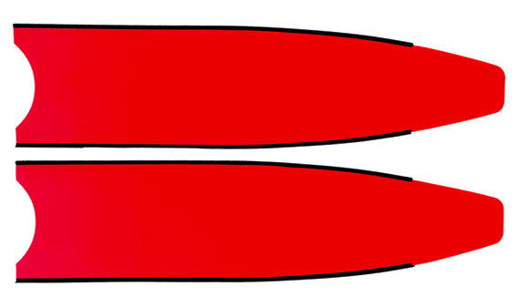 Лопасти Leaderfins Neon Red Ice (стеклотекстолит) красные, с черной отбортовкой, без наклейки, 20°