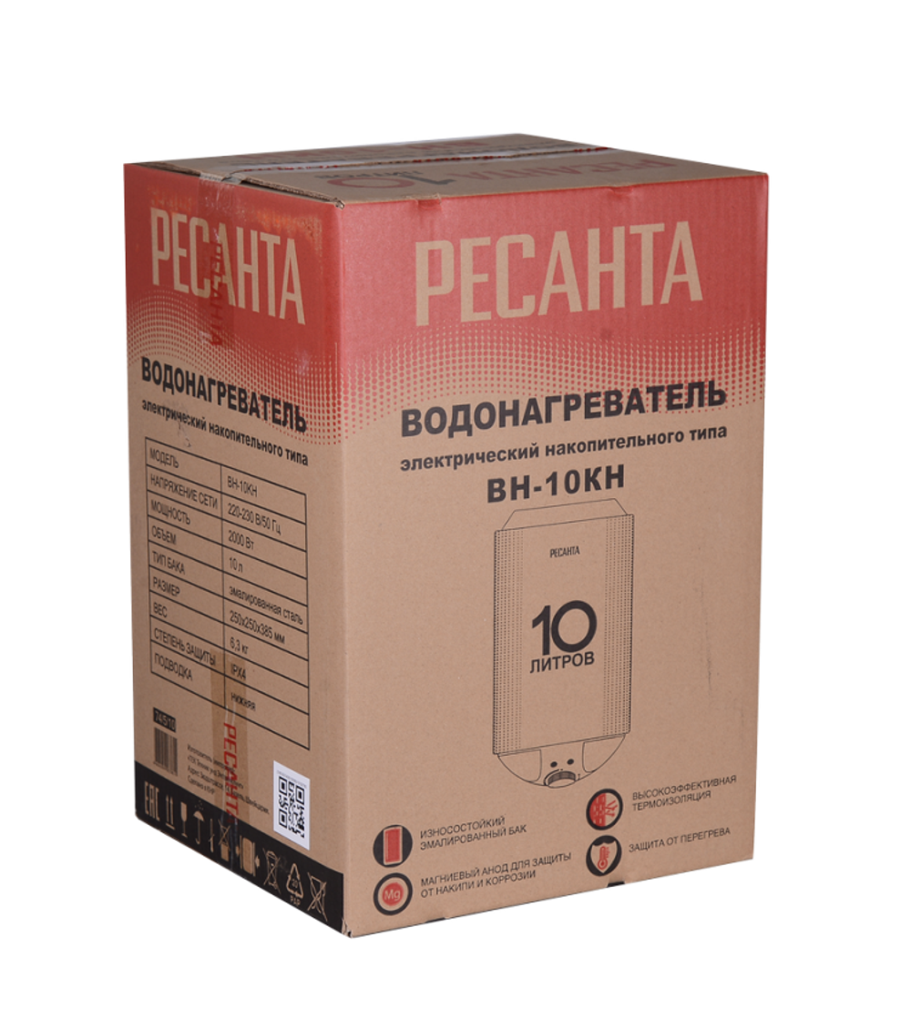 Водонагреватель накопительный ВН-10КН Ресанта