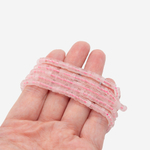 Розовый кварц натуральный, разделители-рондели, 4,2*2,3мм