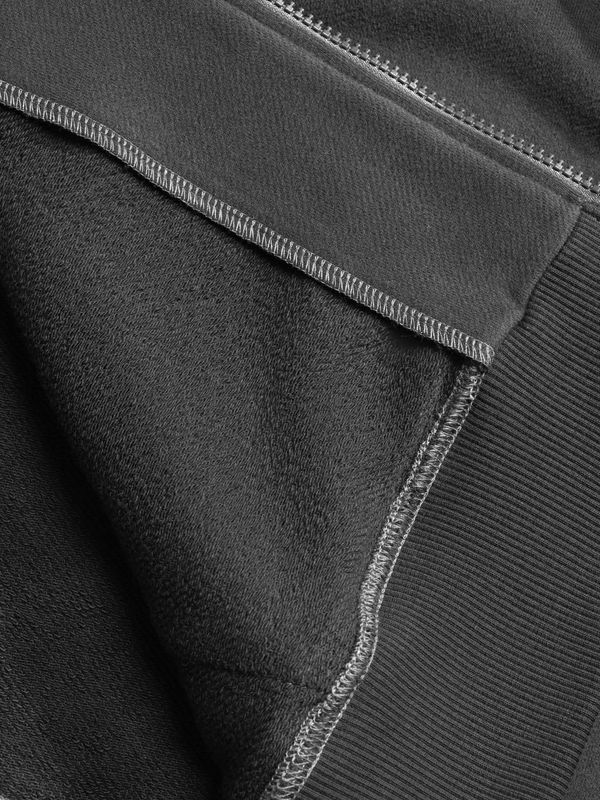 Худи Logo на молнии темно-серый - фото 9