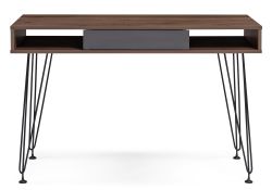 Письменный стол Хиргра 120х60х77 дуб табачный / графит / черный