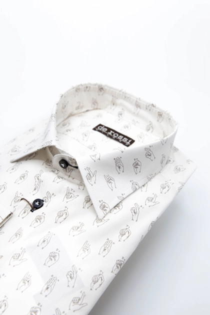 Рубашка с принтом "Язык жестов"