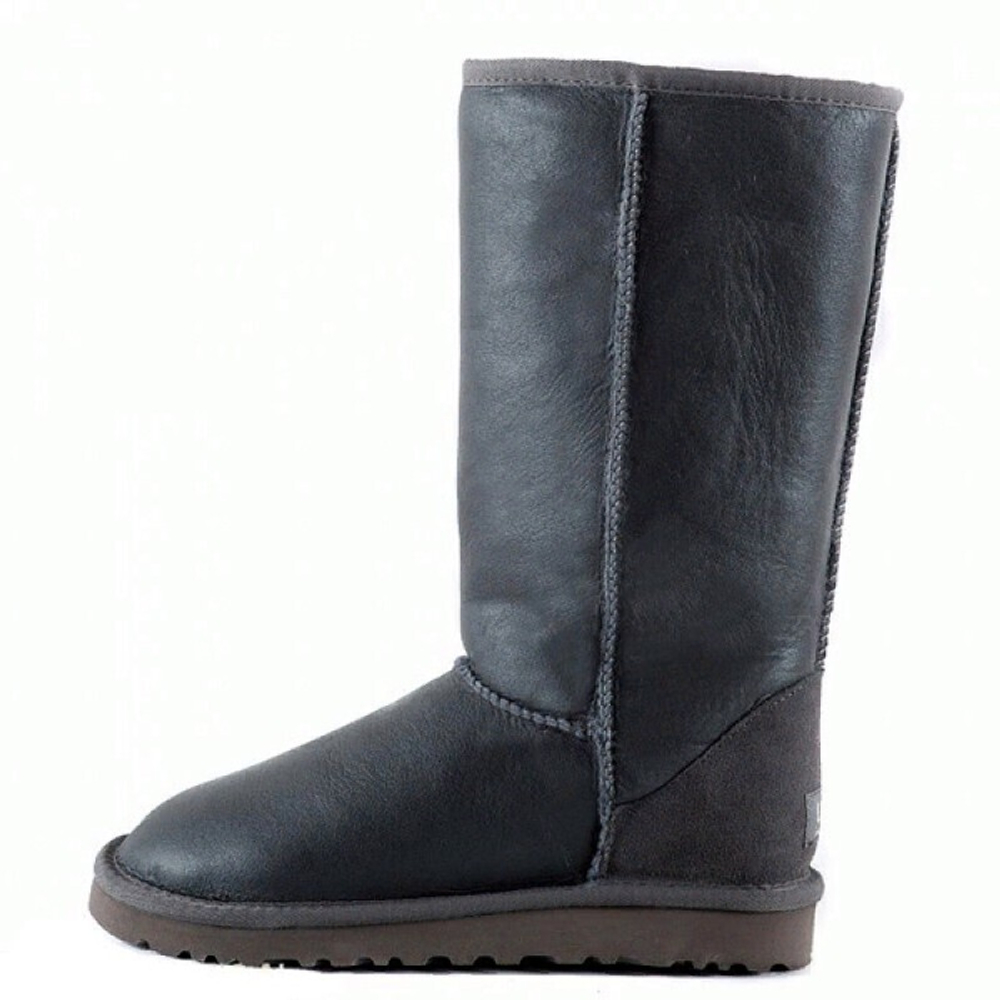 Угги Tall Zip Metallic Grey