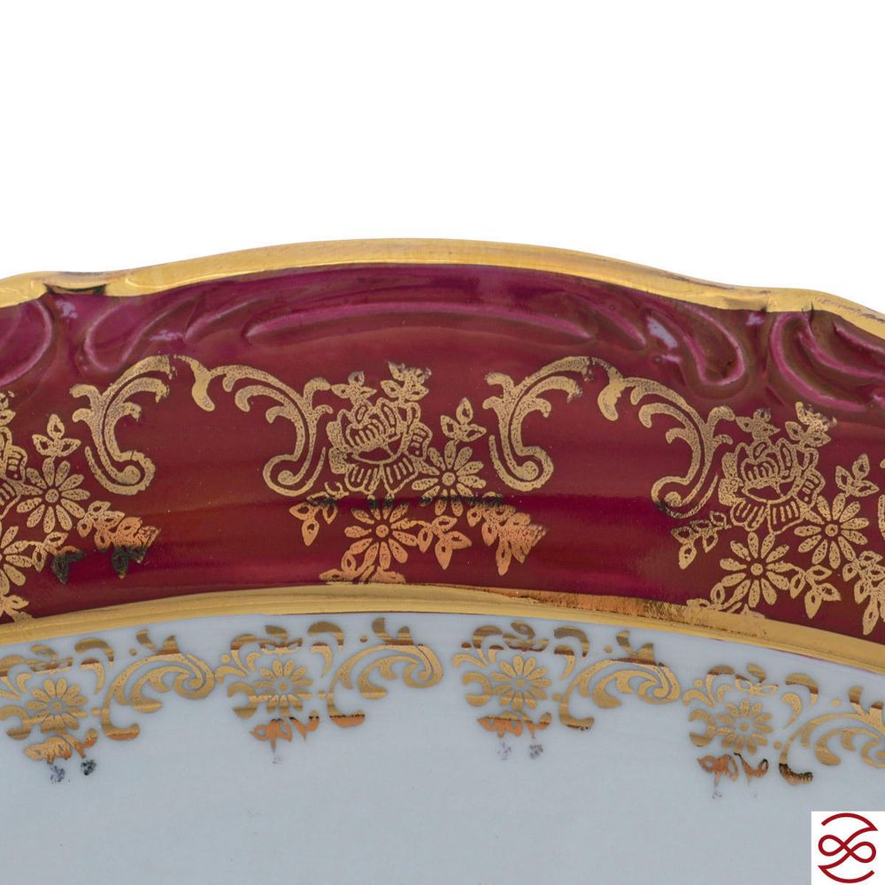 Блюдо овальное Repast Охота красная Мария-тереза 28 см