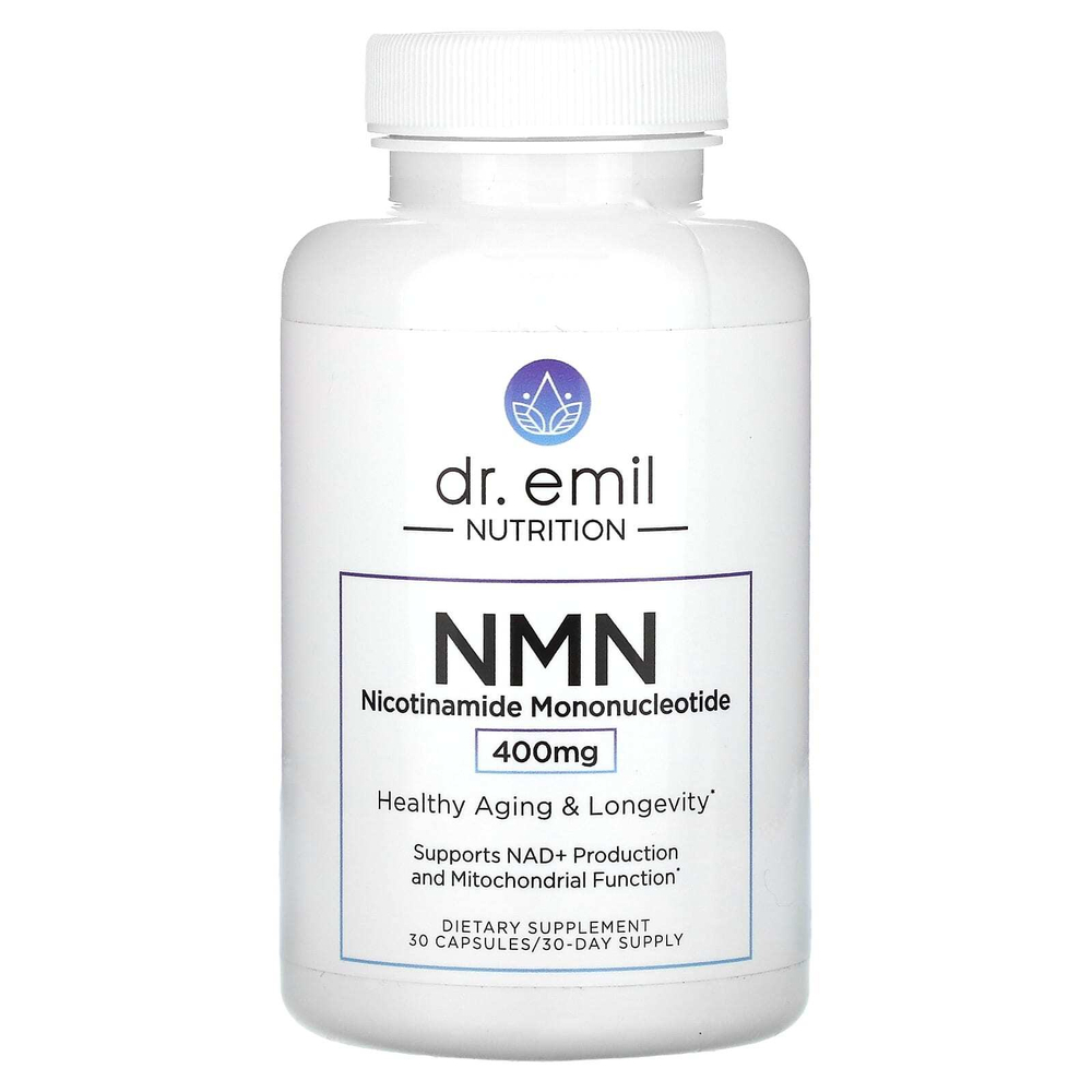 Dr. Emil Nutrition, NMN, никотинамидмононуклеотид, 400 мг, 30 капсул