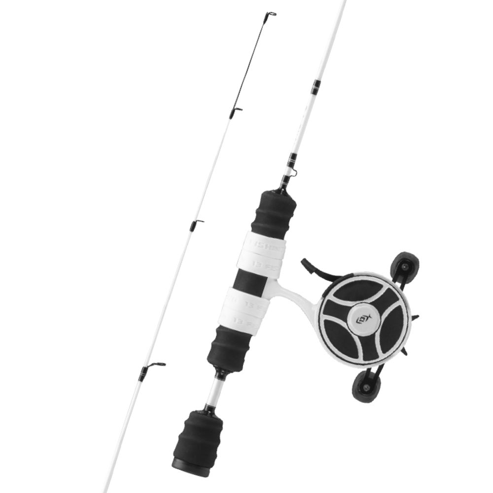 Комбо набор 13 FISHING V3 FreeFall Ghost 27&quot; Medium Light Left Hand (Flat Tip and Evolve Reel Wraps)