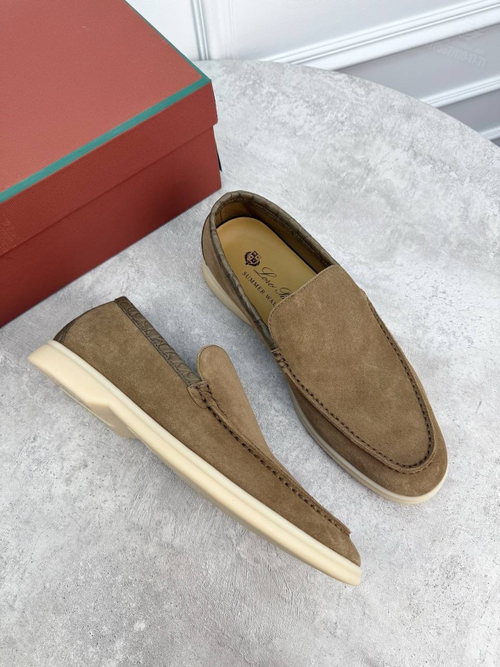 Лоферы Loro Piana Summer Walk со вставками кожи крокодила