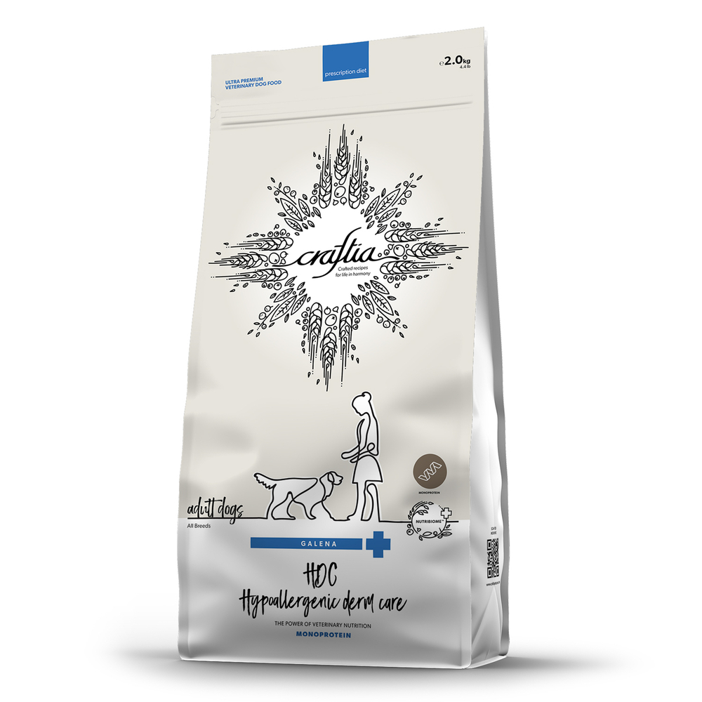 CRAFTIA Galena HDC Сухой корм для собак при пищевой аллергии и заболеваниях кожи 2 кг