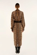 Платье «Питон», коричневый