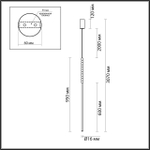 6639/12L HIGHTECH ODL25 293 металл/античная бронза/белые бусы из акрила Подвесной светильник IP 20 LED 12W 720Лм 3500K 220V MONELLA