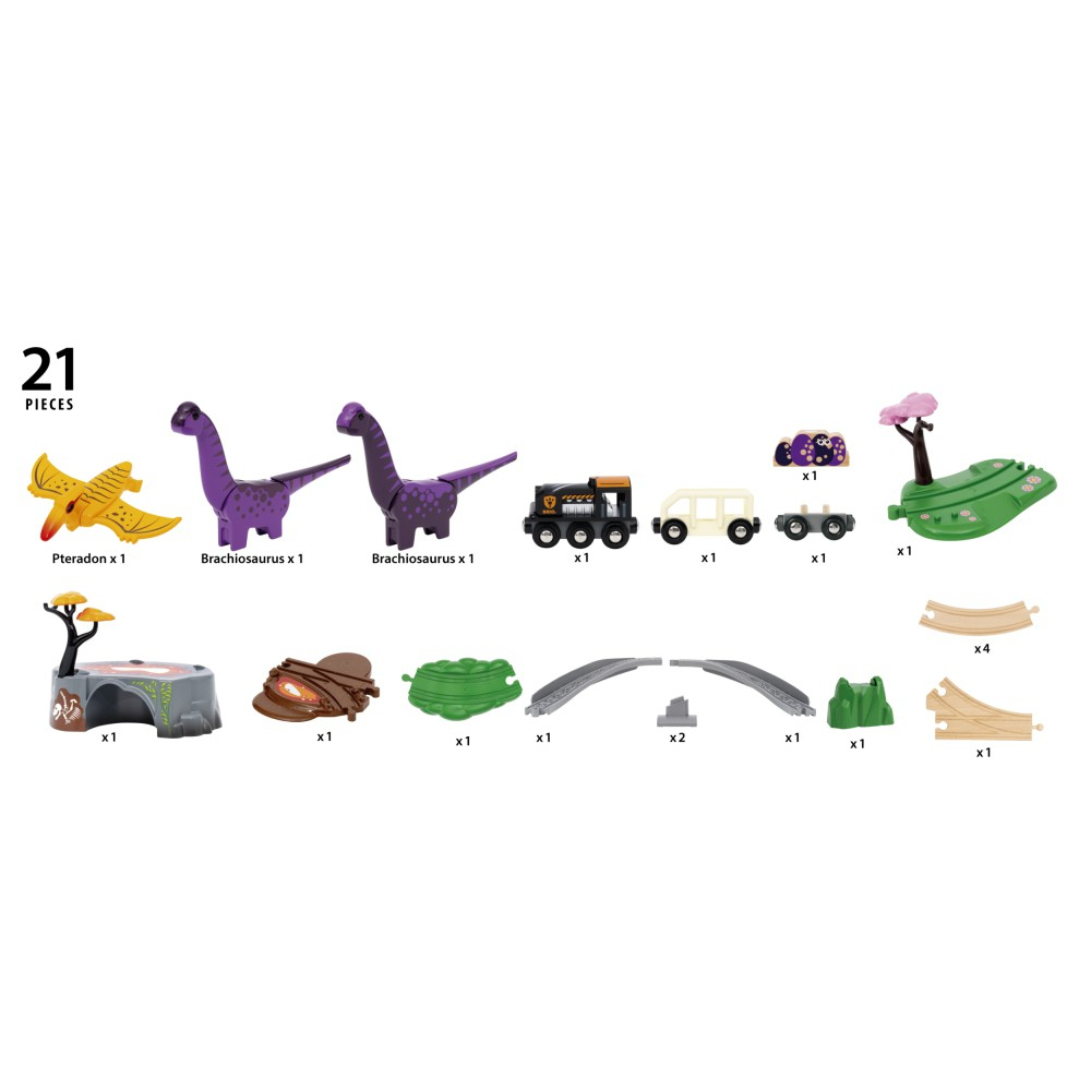 Brio Kolejka - Деревянная железная дорога Dino Приключение с динозаврами 36094