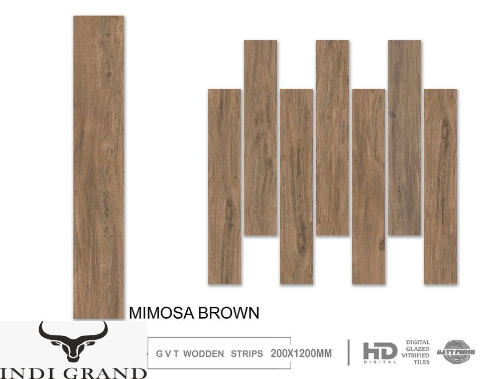 Керамогранит 20x120 cm mimosa brown