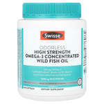 Swisse, Ultiboost®, высокоэффективный концентрированный рыбий жир с омега-3 без запаха, 1500 мг, 400 мягких таблеток