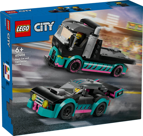 Конструктор LEGO City 60406 Гоночный автомобиль и автовоз