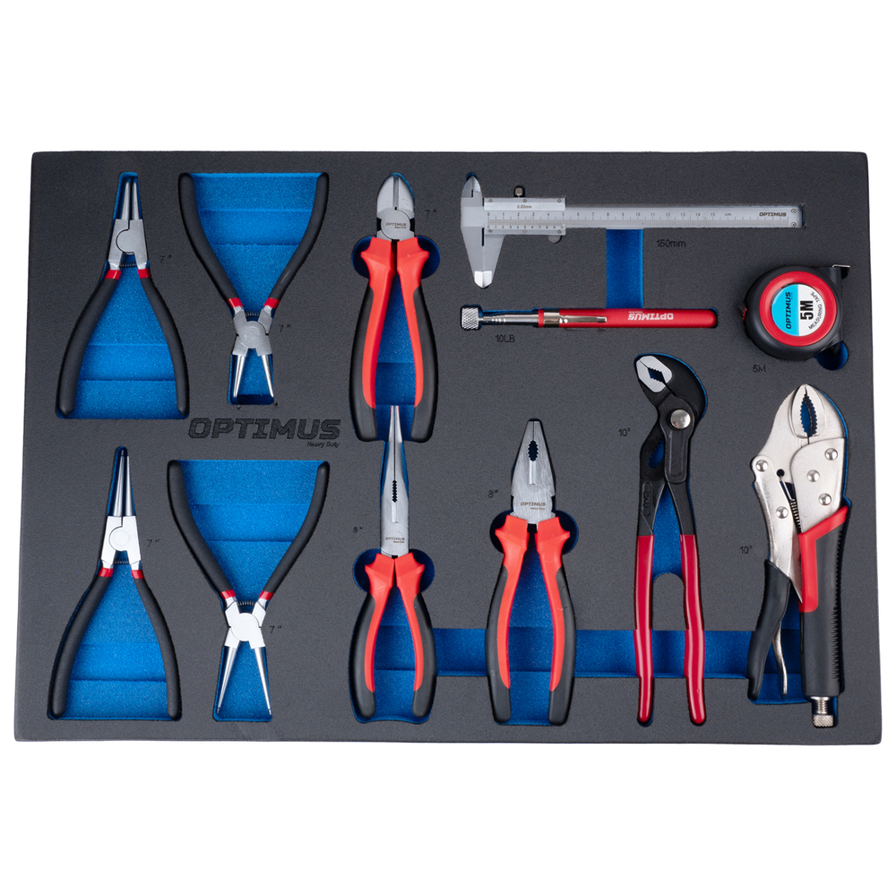 OPT-717MR Тележка инструментальная, 7 полок с набором инструментов 298 пр, металлическая столешница