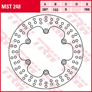 Диск тормозной TRW MST248