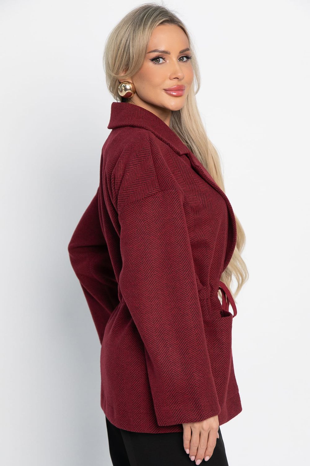 Пальто-пиджак (бордо) Б15083-7М LT Collection