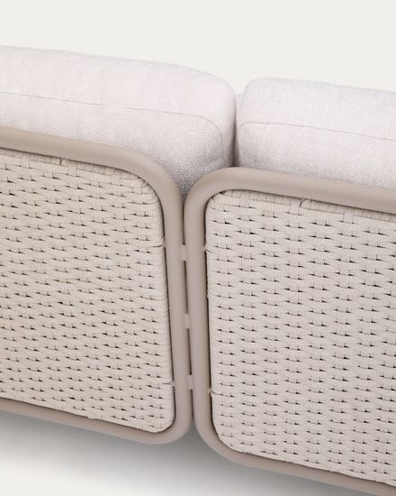 Уличный 3-местный диван Sedalis из алюминия и веревки серого цвета 210 см La Forma Испания 