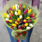 Букет микс из тюльпанов "Three colours"
