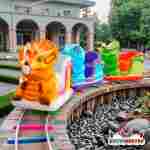 Аттракцион рельсовый для детей «ДиноОстров», 3 кабинки