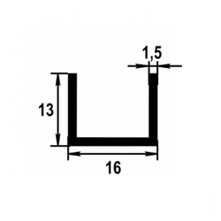 Швеллер Лука 13*16*13*1,5 Шв 06.2000.502л золото